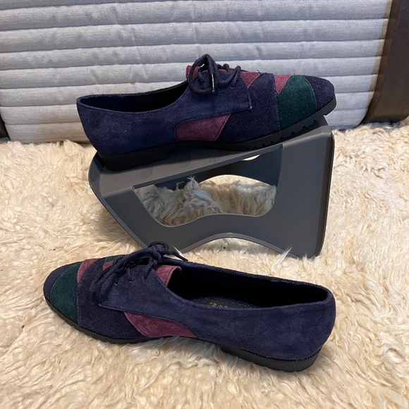 Vintage color block suede loafers - Picture 2 of 10
